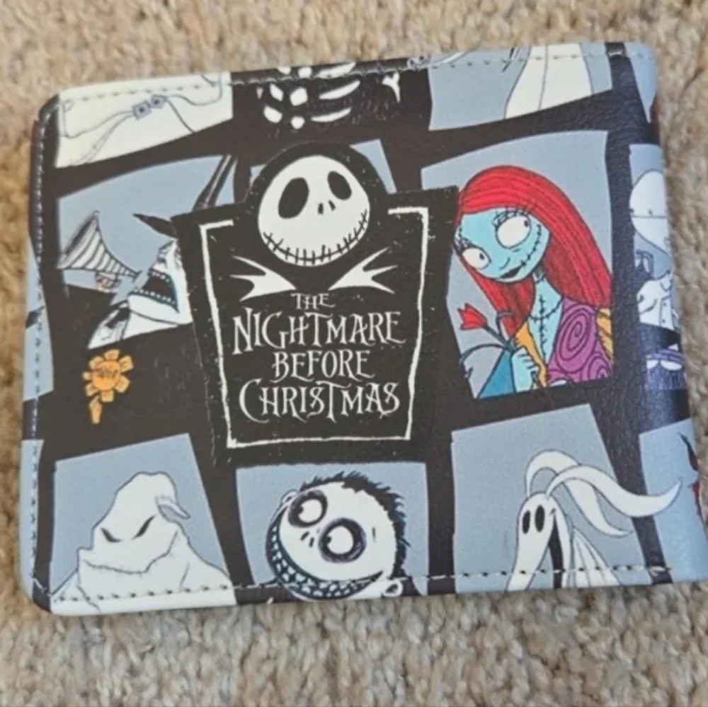 New Nightmare before Christmas Halloween horror anime manga leather wallet
